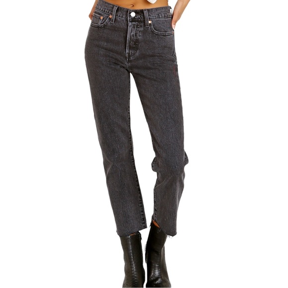 Levi’s Wedgie Straight Leg Black Wash Jeans 29 - Picture 1 of 8